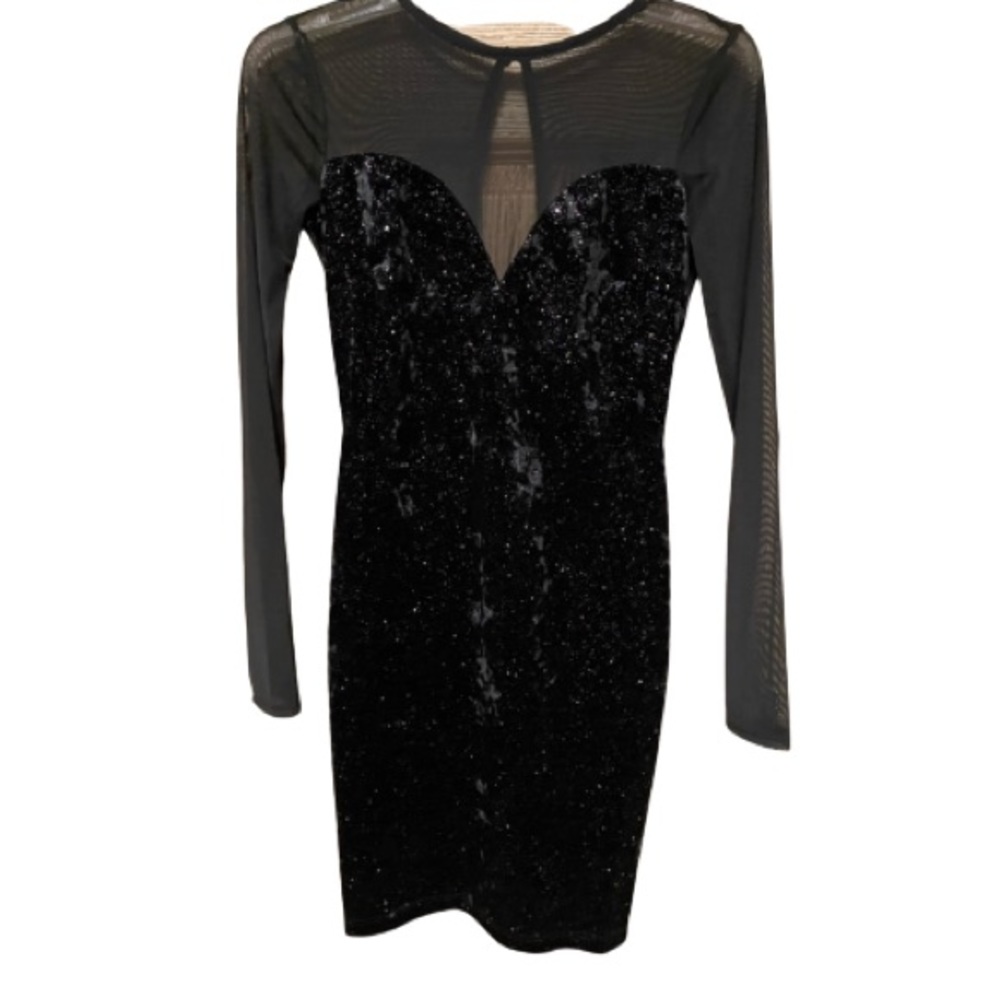 Dainty Hooligan Black velvet and glitter dress